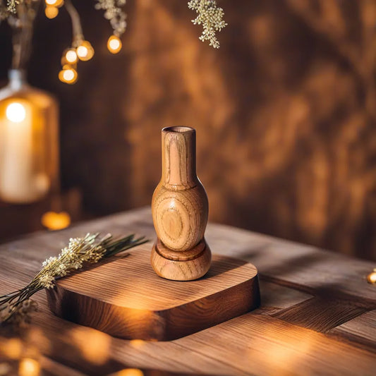 Vase soliflore en bois de châtaignier
