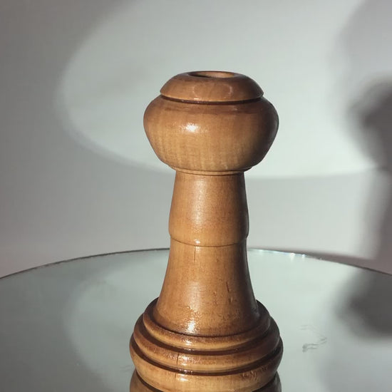 video Vase original  soliflore en bois de pommier