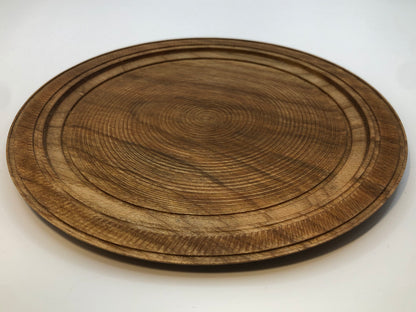 assiette texturée en bois fabrication artisanale