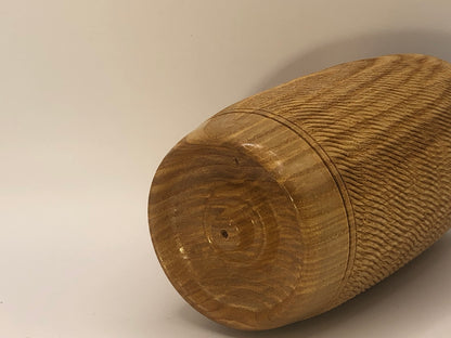 Porte encens en bois de frêne forme choppe texturé vue dessus