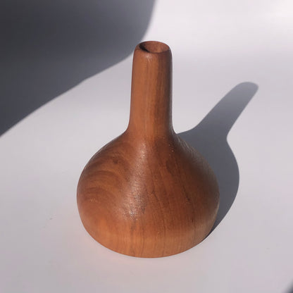 Vase Minimaliste Soliflore Bois Aulne forme épuré poire