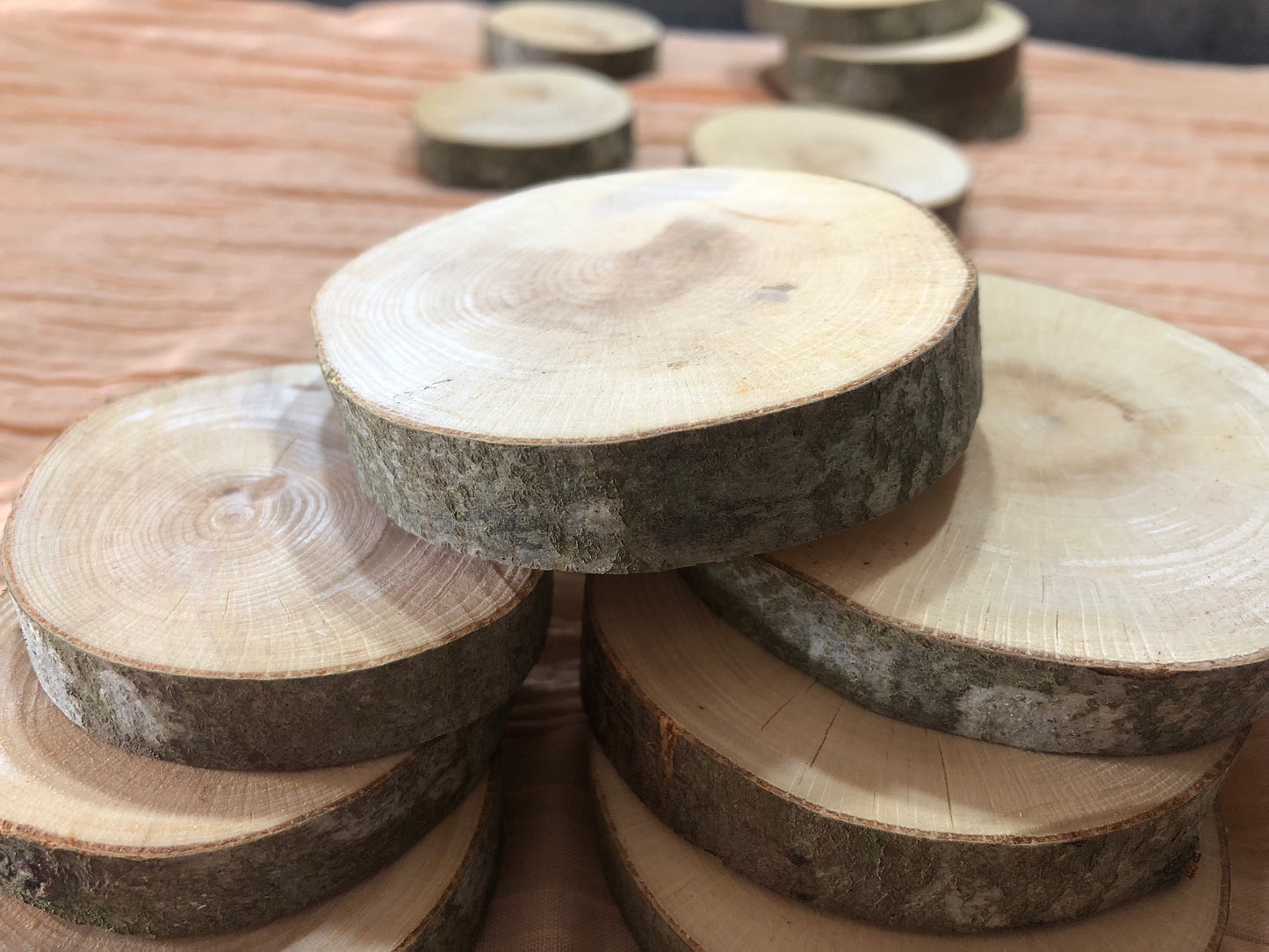 Rondelle de bois bruts en hêtre non traité