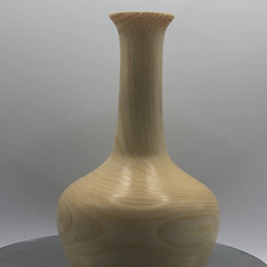 vase fabrication artisanale tournage sur bois type soliflore video