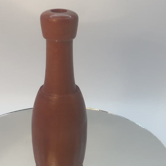 video Vase élégant Minimaliste Soliflore en Bois de Pommier